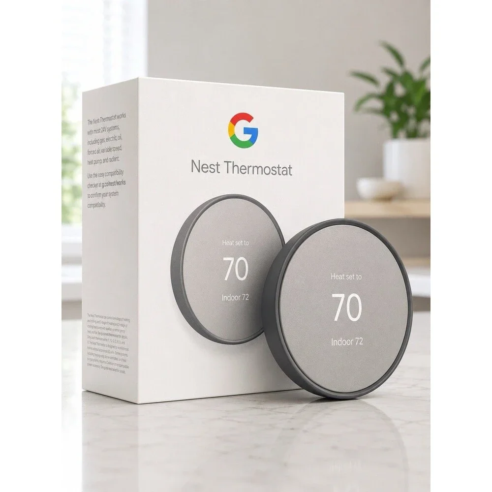Google G4CVZ Nest Smart Thermostat, Charcoal, Factory Sealed - Picture 9 of 9